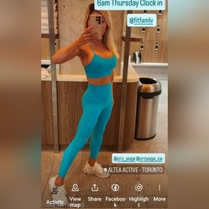 CRZ YOGA Turquoise Pants & Jumpsuit Set